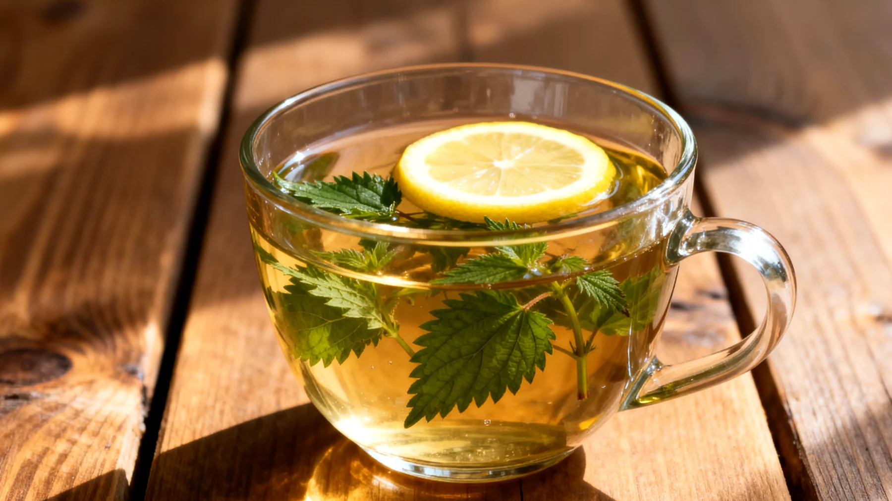 Brennnesseltee mit Birkensaft und Zitrone"